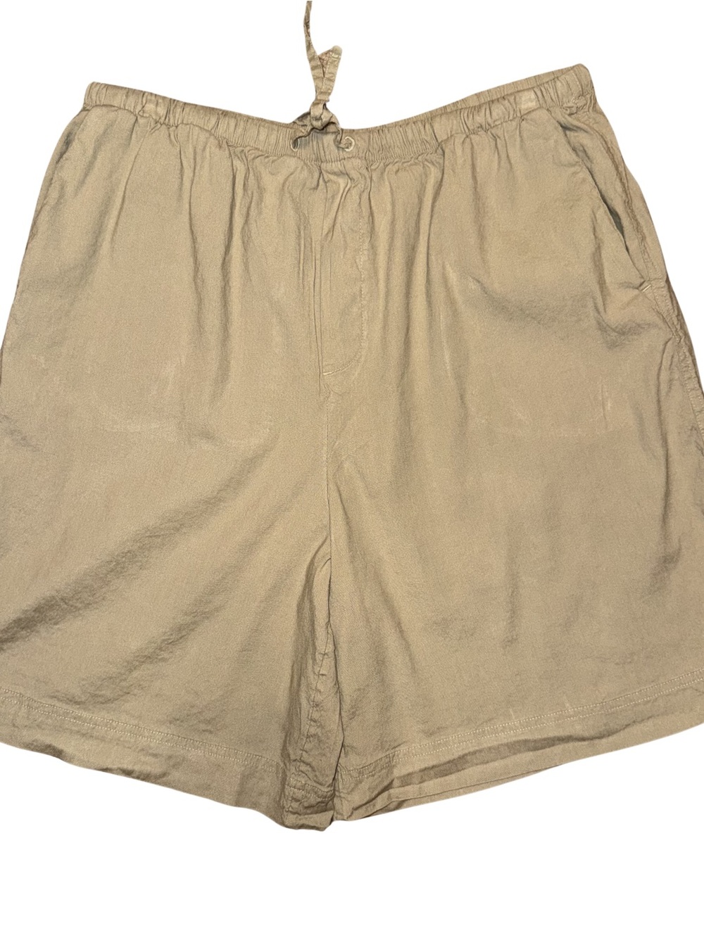 Athleta Women's Drawstring Paradise Bermuda Shorts in Tan Size Medium